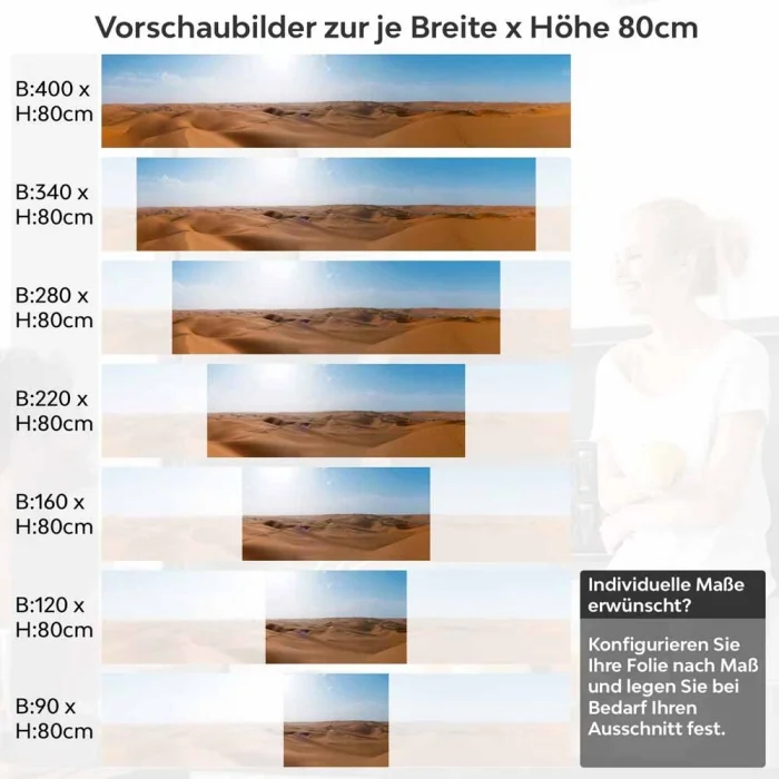 Küchenrückwand Folie Dünenmeer - Ein Hauch von Unendlichkeit Höhe 80cm
