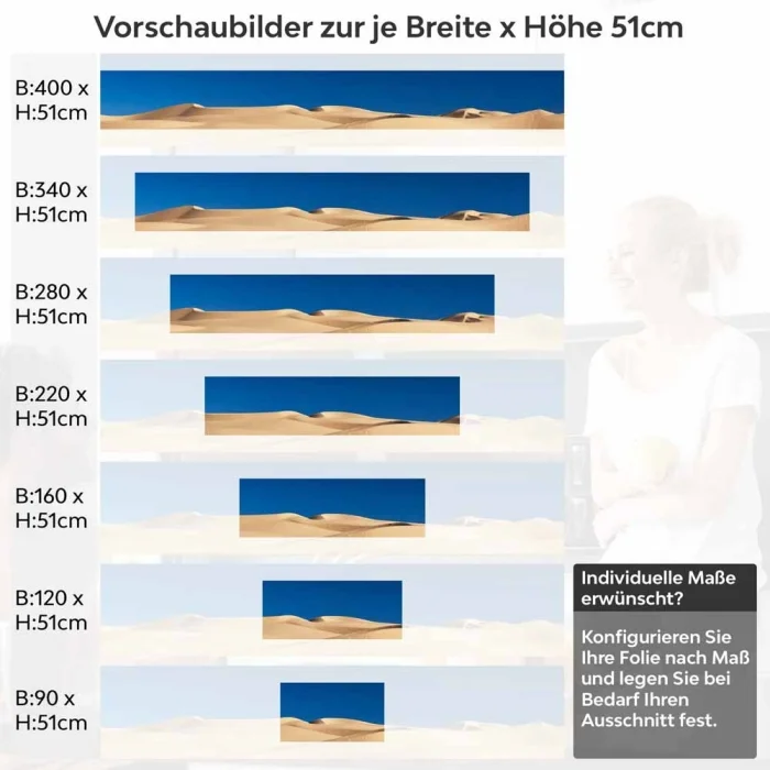 Küchenrückwand Folie goldene Wüstendünen Höhe 51cm