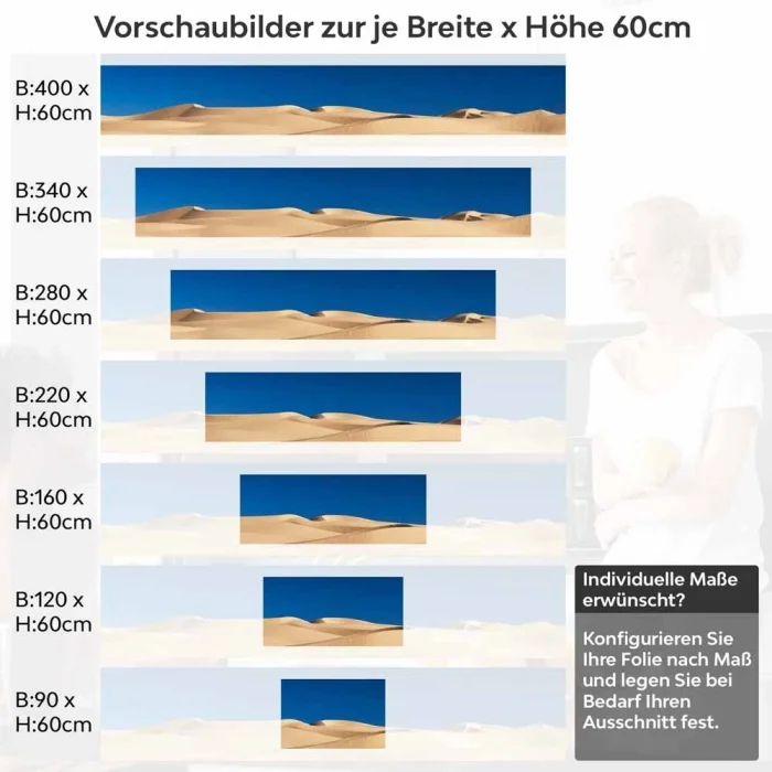 Küchenrückwand Folie goldene Wüstendünen Höhe 60cm