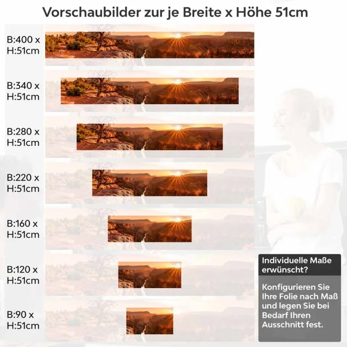Küchenrückwand Folie Canyon Landschaft Höhe 51cm