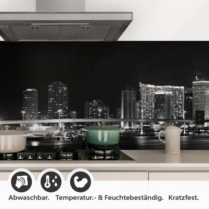 Küchenrückwand Folie Skyline at Night Detailbild 1