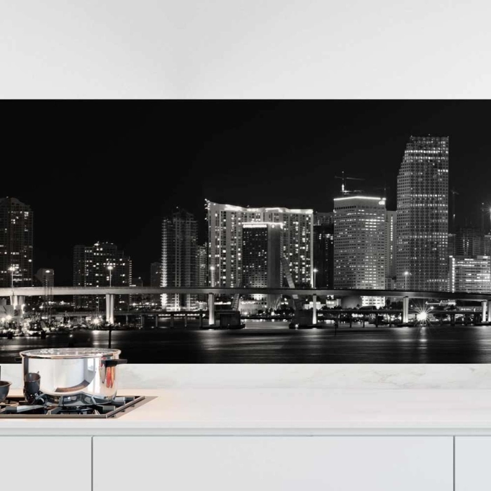 Küchenrückwand Folie Skyline at Night