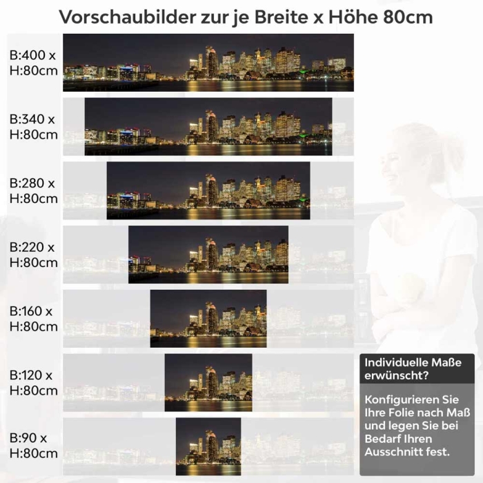 Küchenrückwand Folie Bostons Skyline bei Nacht Höhe 80cm