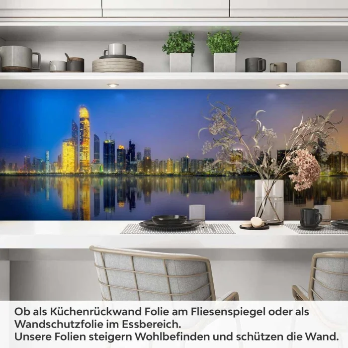 Küchenrückwand Folie Abu Dhabi im nächtlichen Glanz Artikelbild 1