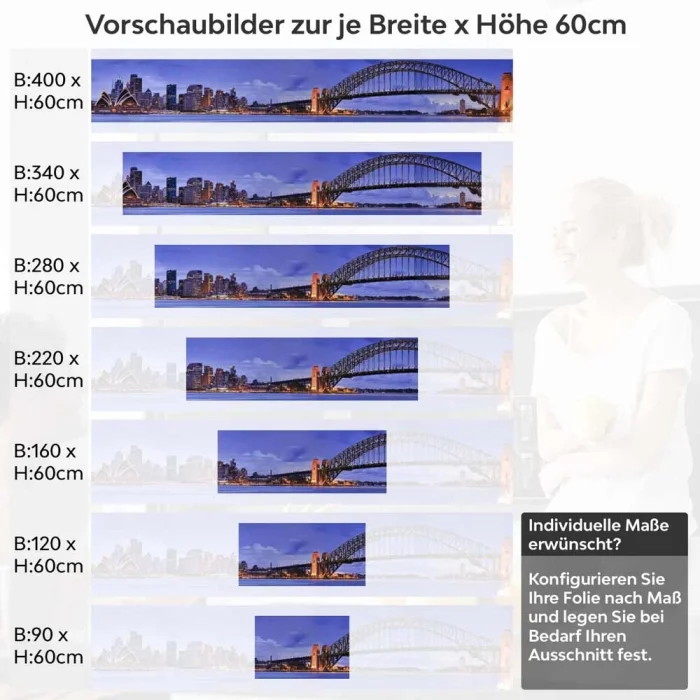 Küchenrückwand Folie Sydney Harbour Bridge Höhe 60cm