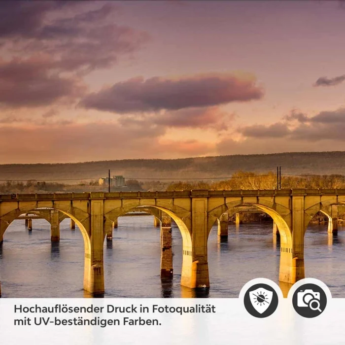 Küchenrückwand Folie Brücke im Wasser Detailbild 2