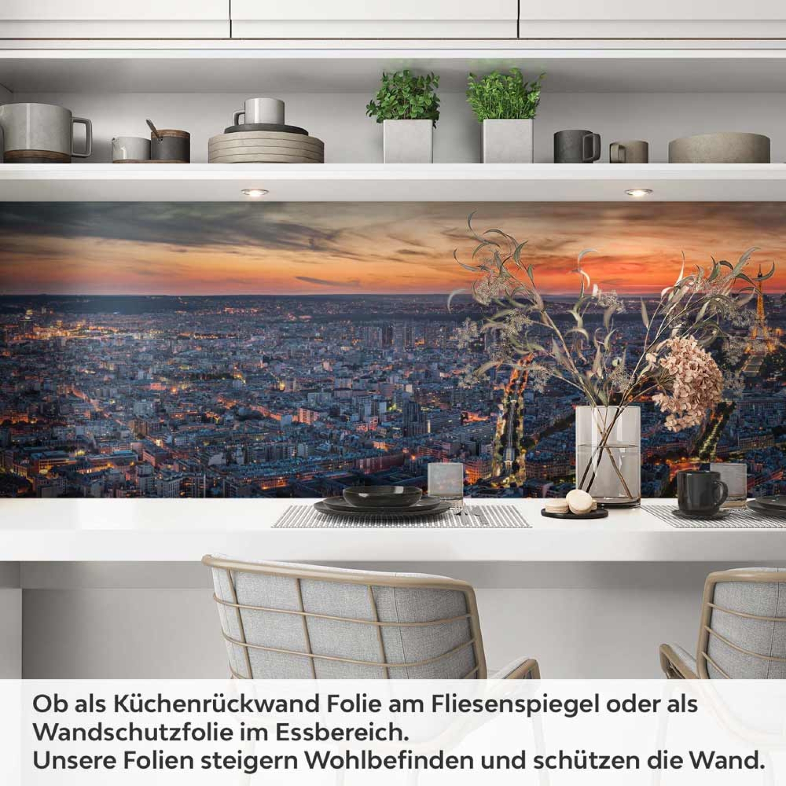Küchenrückwand Folie Panorama Stadtblick Artikelbild 1