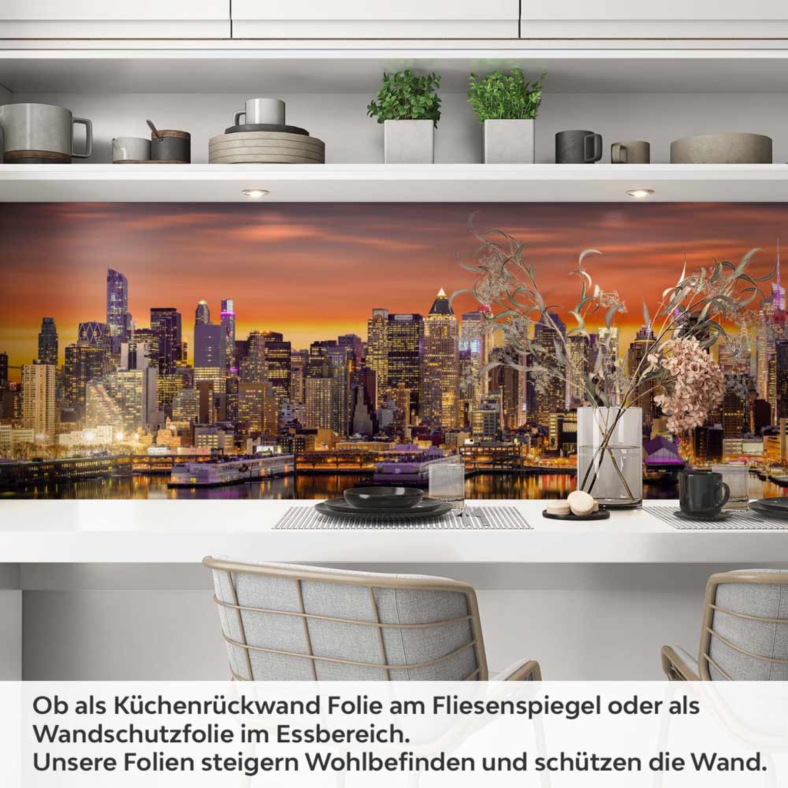 Küchenrückwand Folie Skylines & der Hafen von New York Artikelbild 1