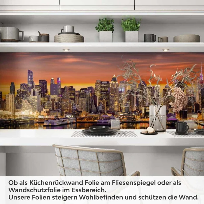 Küchenrückwand Folie Skylines & der Hafen von New York Artikelbild 1