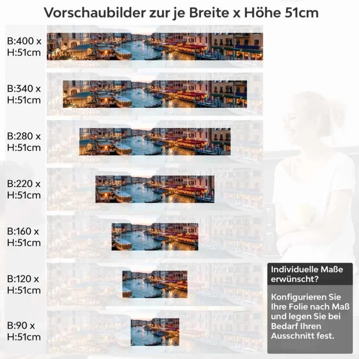 Küchenrückwand Folie italienischen Altstadtidylle Höhe 51cm