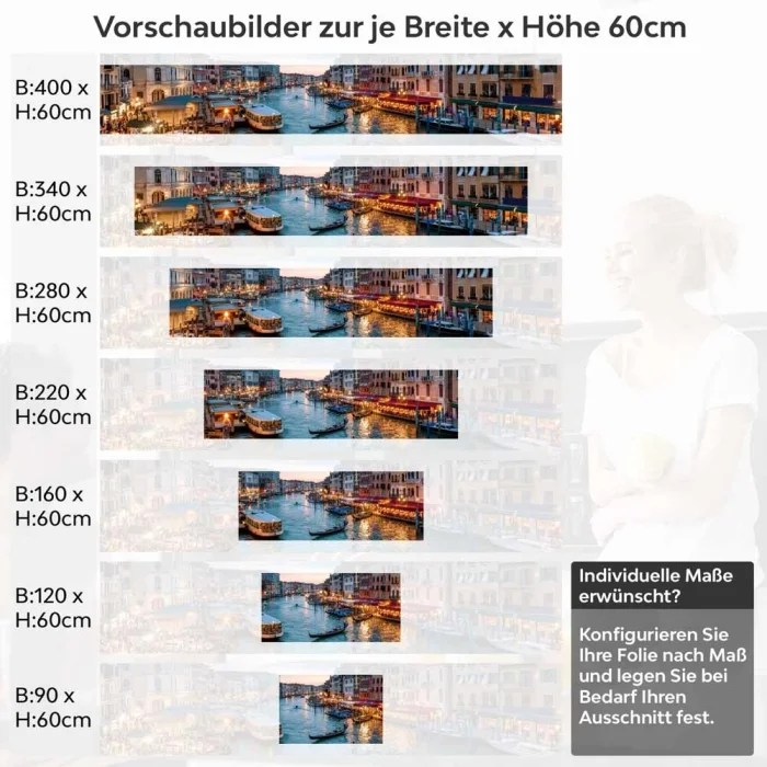 Küchenrückwand Folie italienischen Altstadtidylle Höhe 60cm