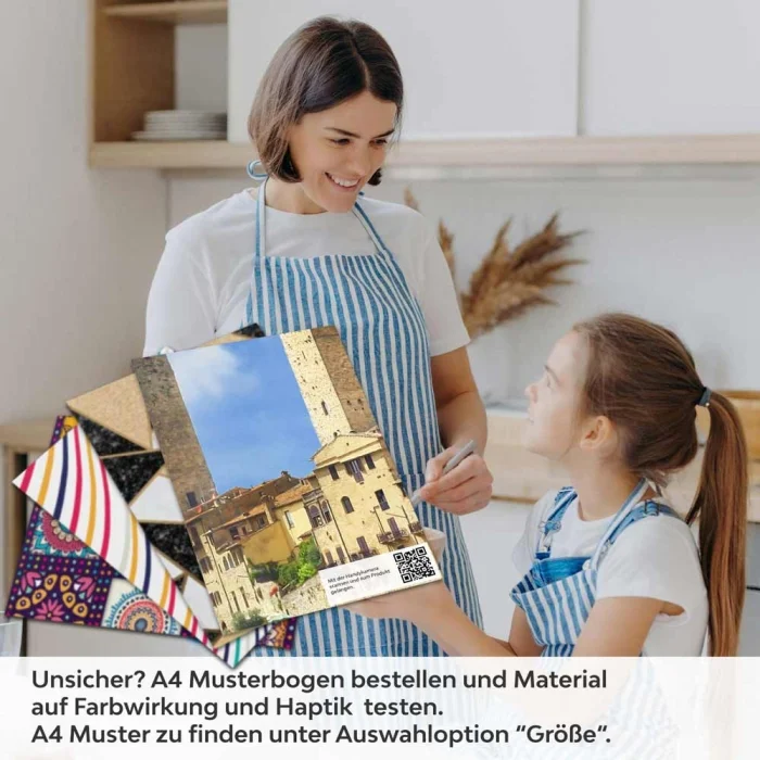 Küchenrückwand Folie Altstadt mit mediterranem Charme A4 Muster