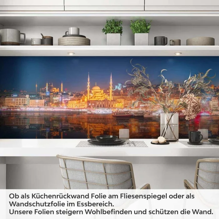 Küchenrückwand Folie Istanbul bei Nacht Artikelbild 1