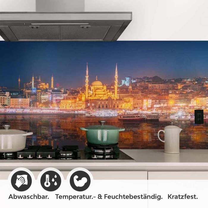 Küchenrückwand Folie Istanbul bei Nacht Detailbild 1