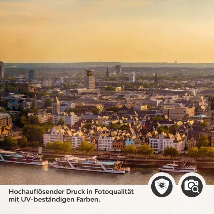 Küchenrückwand Folie Kölns Ufer im sanften Dämmerlicht Detailbild 2