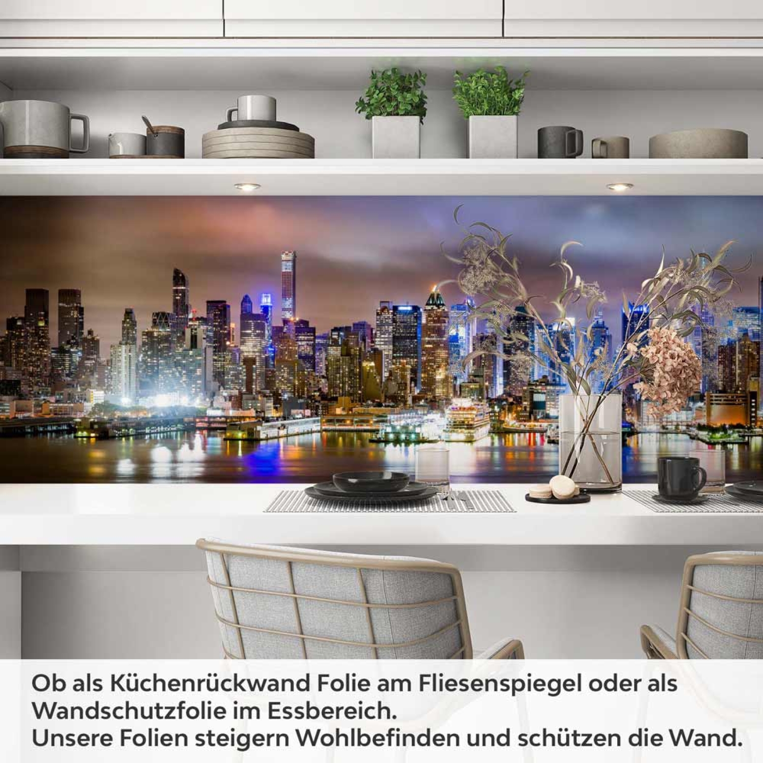 Küchenrückwand Folie Hafenblick auf New York Artikelbild 1