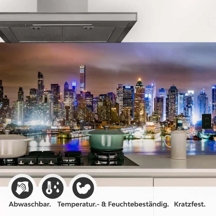 Küchenrückwand Folie Hafenblick auf New York Detailbild 1