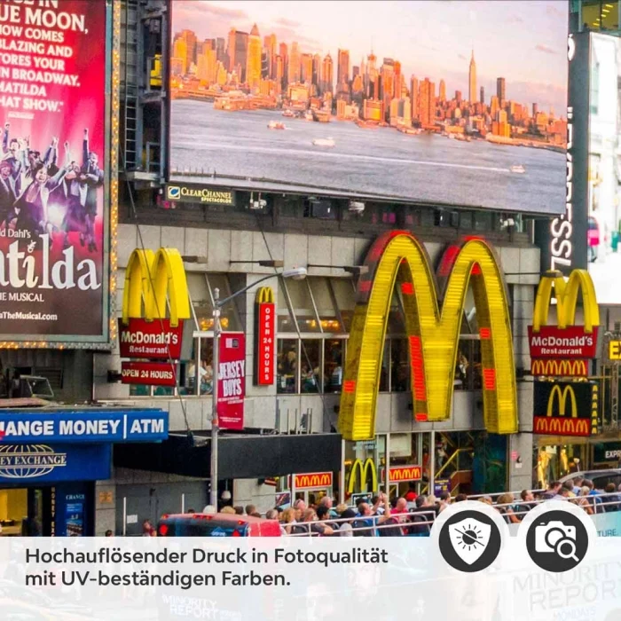 Küchenrückwand Folie Time Square bei Nacht Detailbild 2