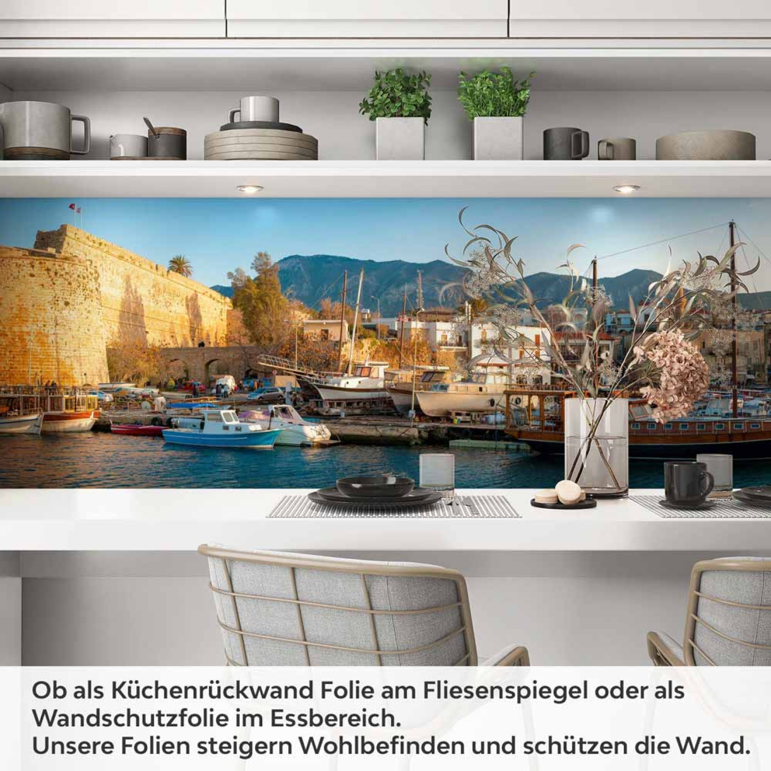 Küchenrückwand Folie Altstadt Hafen Artikelbild 1