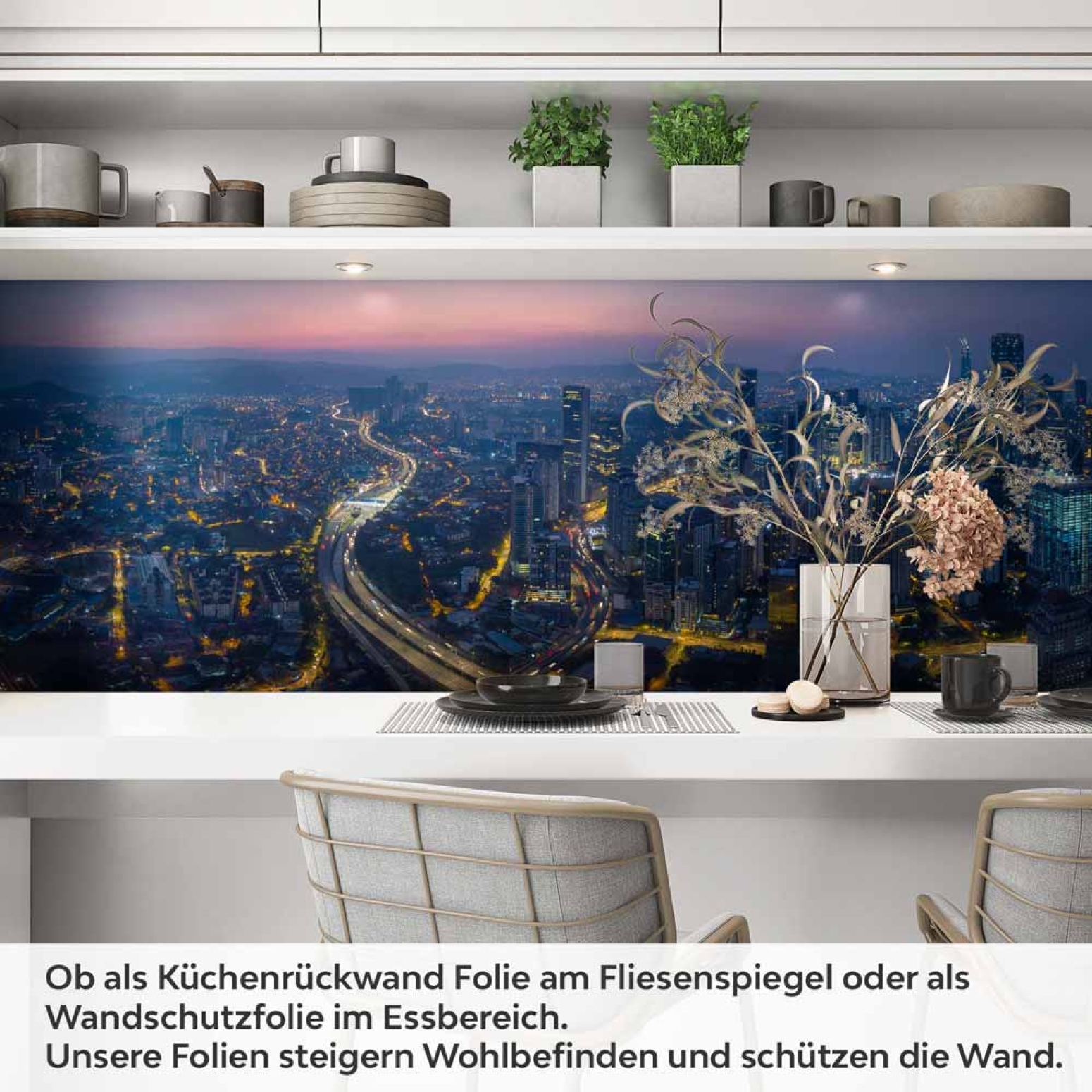Küchenrückwand Folie Metropole Panorama Artikelbild 1