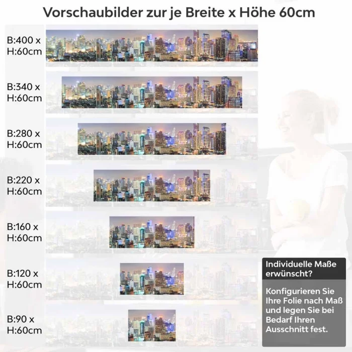 Küchenrückwand Folie Thailands Panorama Höhe 60cm