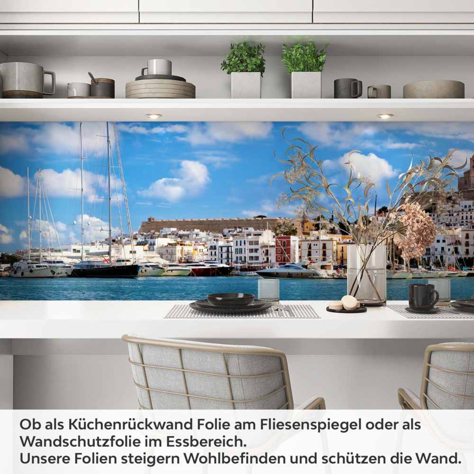 Küchenrückwand Folie spanische Küstenstadt Artikelbild 1