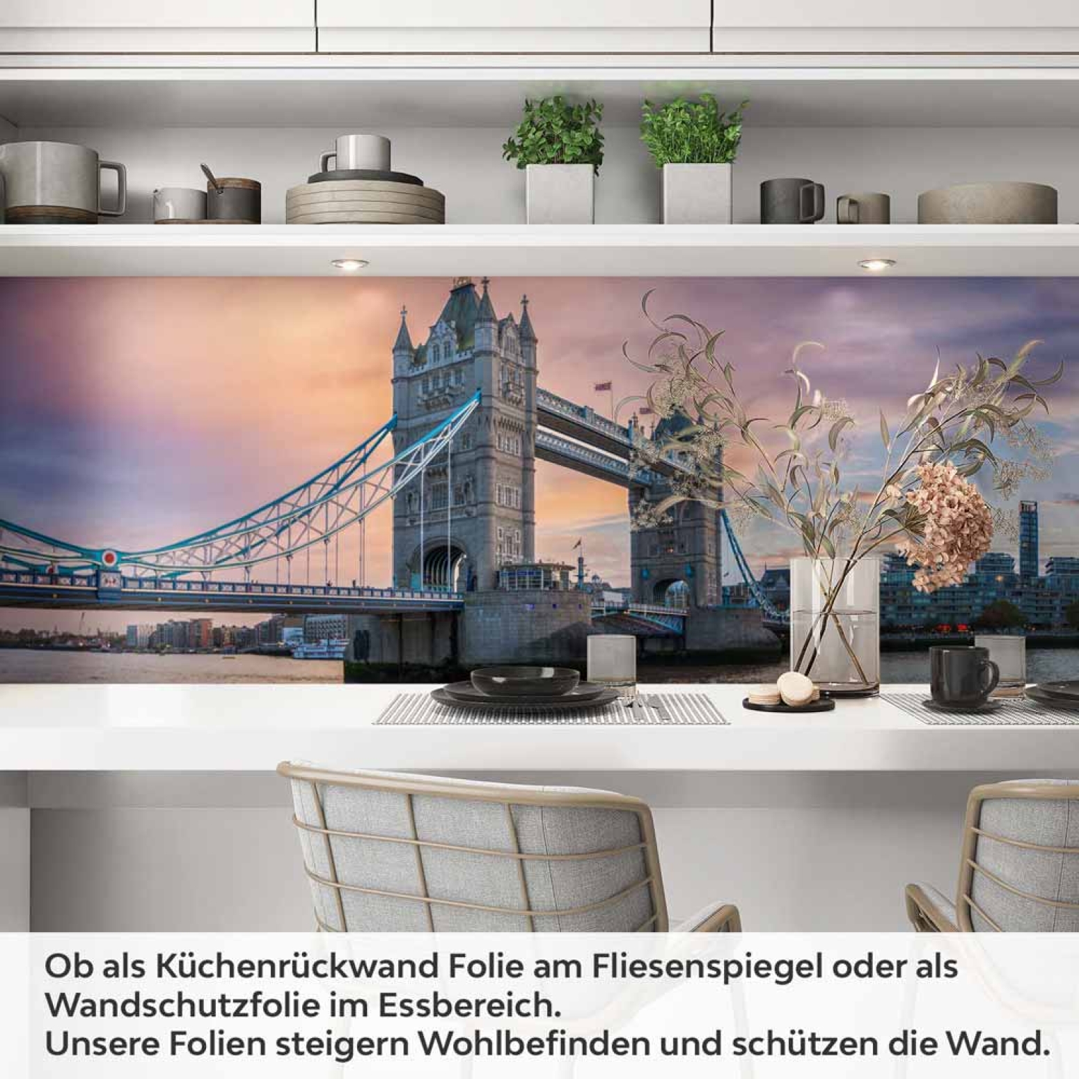 Küchenrückwand Folie die Brücke Englands Artikelbild 1