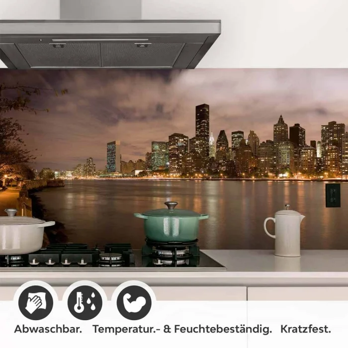 Küchenrückwand Folie Nachtspaziergang mit Blick auf Brooklyn Detailbild 1