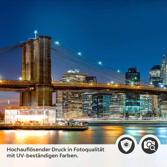 Küchenrückwand Folie Nächtliche Brücken & Stadt Perspektive Detailbild 2