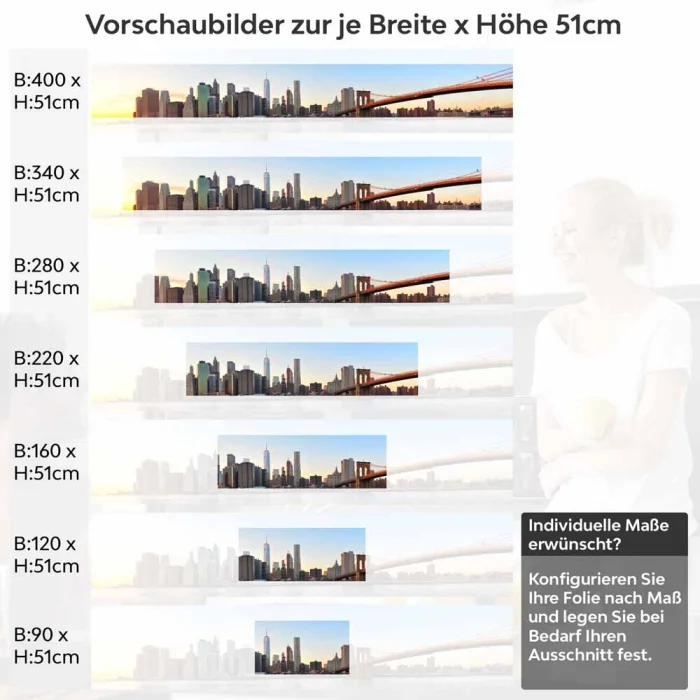 Küchenrückwand Folie moderne Stadt Brücke Höhe 51cm