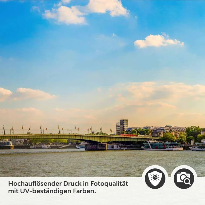 Küchenrückwand Folie Rheinblick Köln - Architektonische Schönheit Detailbild 2