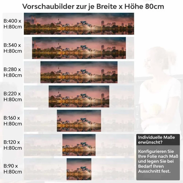 Küchenrückwand Folie Malaysia - Moderne Architektur für die Küche Höhe 80cm
