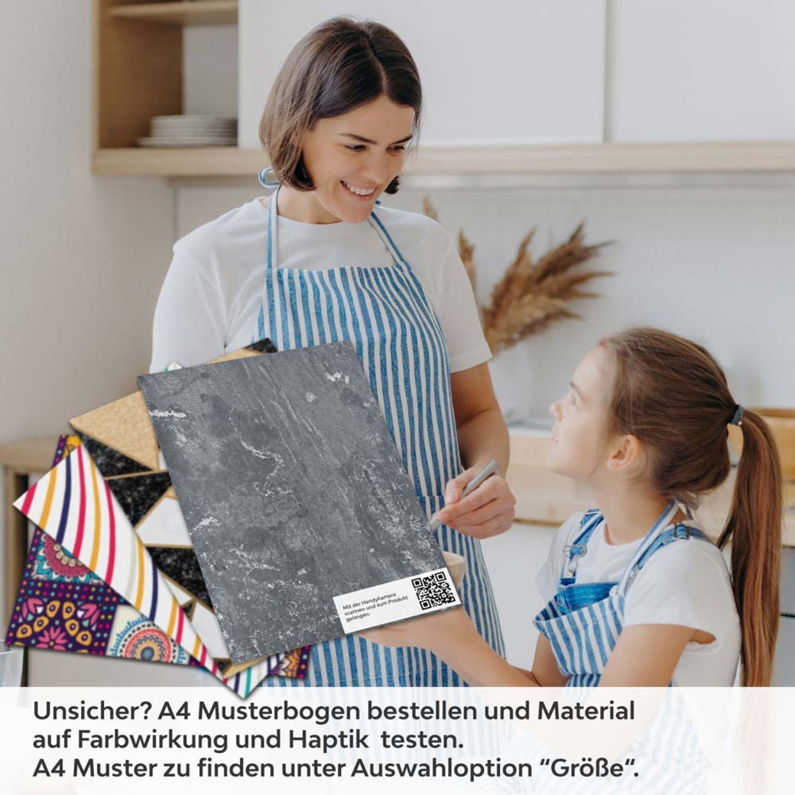 Küchenrückwand Folie Urban Depth - Moderne Betonoptik A4 Muster