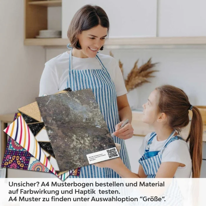 Küchenrückwand Folie Rustikale Betonoptik - Natürliches Wanddesign A4 Muster