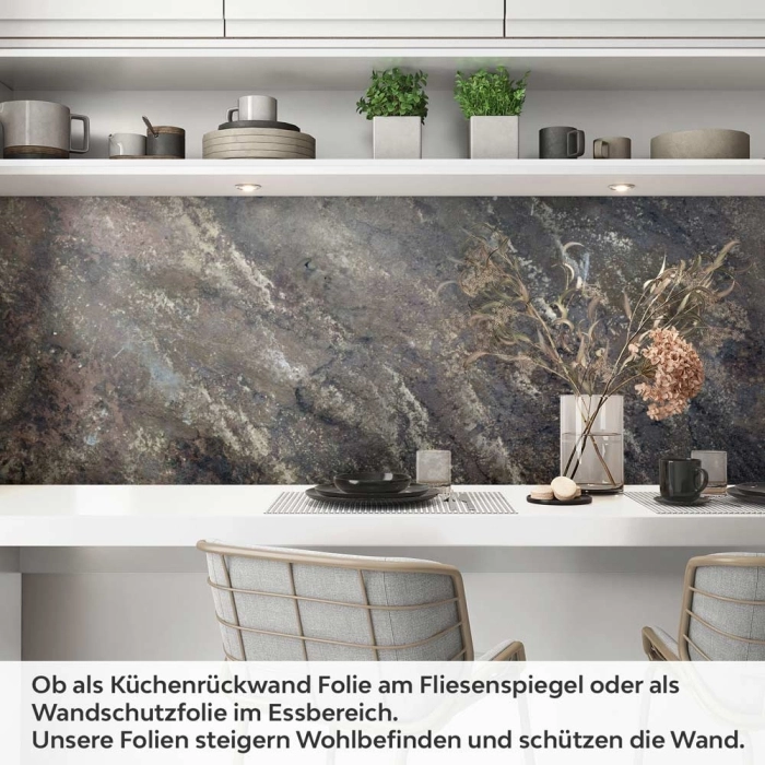 Küchenrückwand Folie Rustikale Betonoptik - Natürliches Wanddesign Artikelbild 1