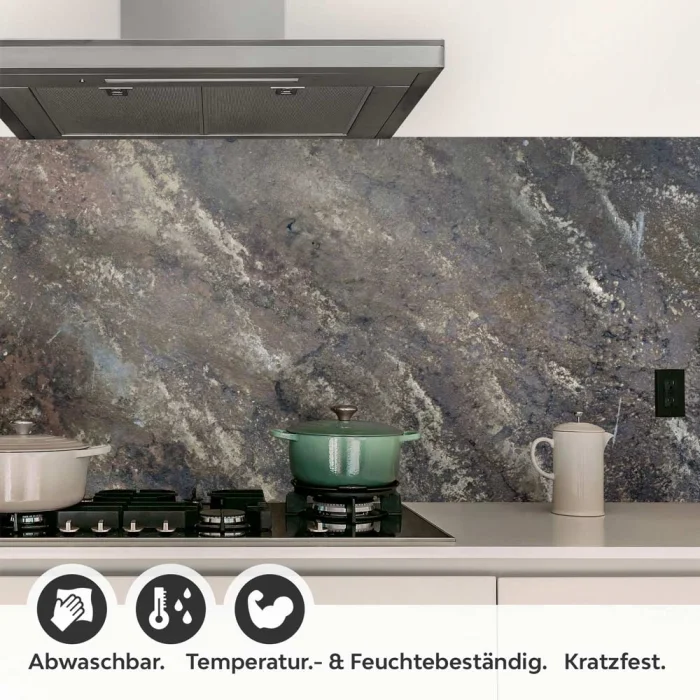 Küchenrückwand Folie Rustikale Betonoptik - Natürliches Wanddesign Detailbild 1