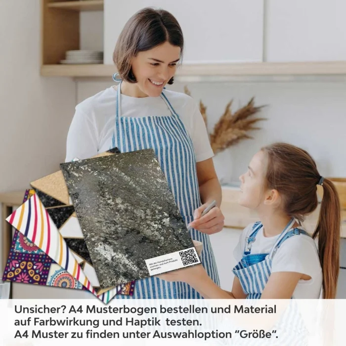 Küchenrückwand Folie Erdige Betonoptik - Natürlich und stilvoll A4 Muster