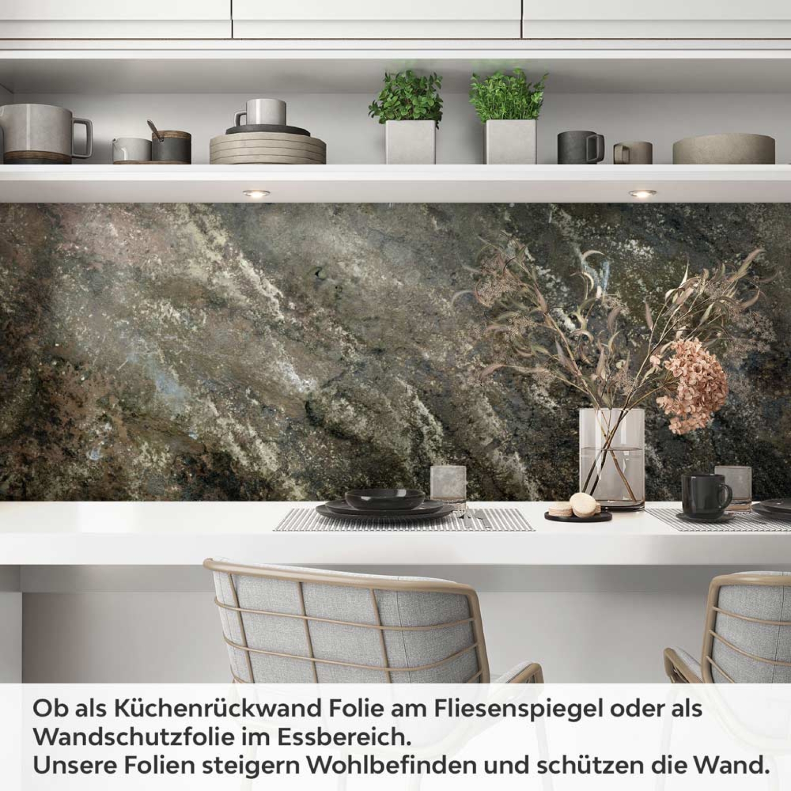 Küchenrückwand Folie Erdige Betonoptik - Natürlich und stilvoll Artikelbild 1