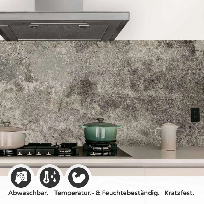 Küchenrückwand Folie Gealterter Beton - Der perfekte Industrial-Look Detailbild 1