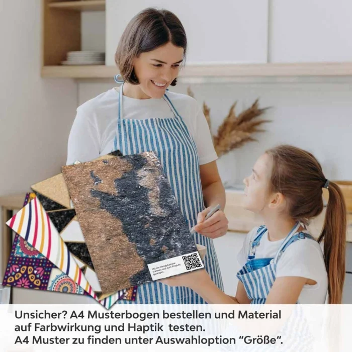 Küchenrückwand Folie Antike Steinoptik - Farbspiel in Erdtönen A4 Muster