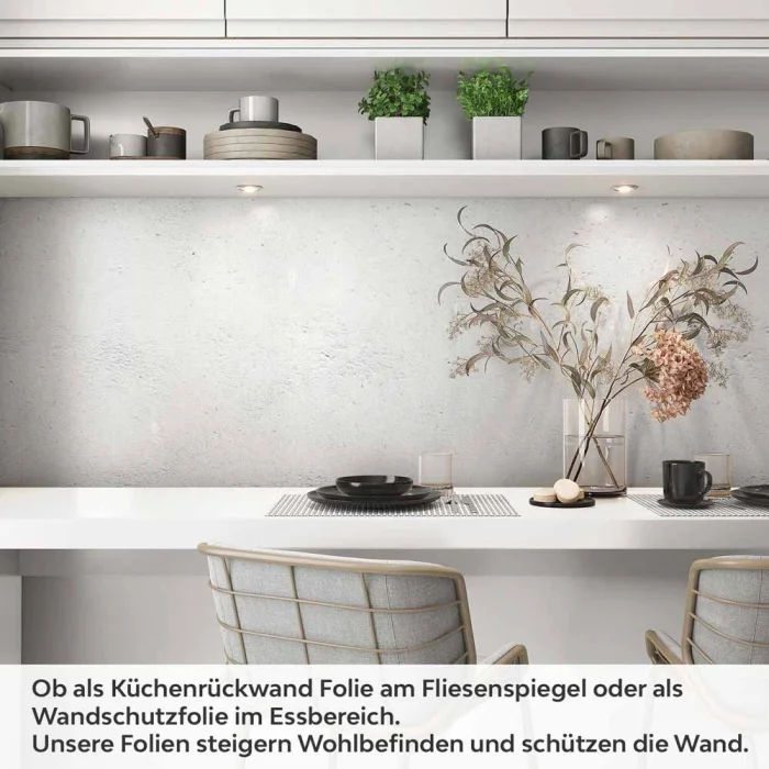 Küchenrückwand Folie Hellgrau Beton Struktur Artikelbild 1