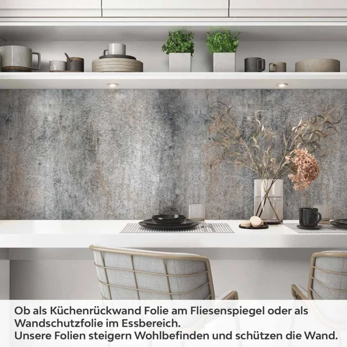 Küchenrückwand Folie Rustikale Beton Wand Grunge Artikelbild 1