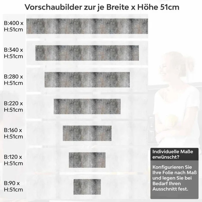 Küchenrückwand Folie Rustikale Beton Wand Grunge Höhe 51cm