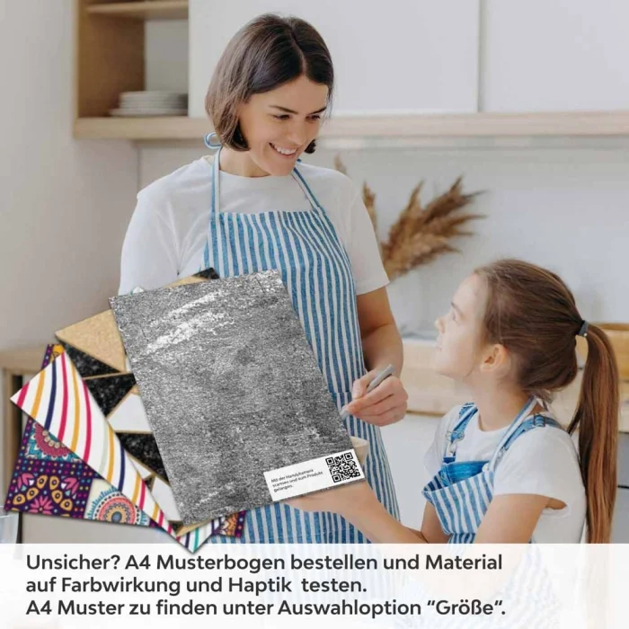 Küchenrückwand Folie Dunkler Beton - Industrielle Loft Ambiente A4 Muster