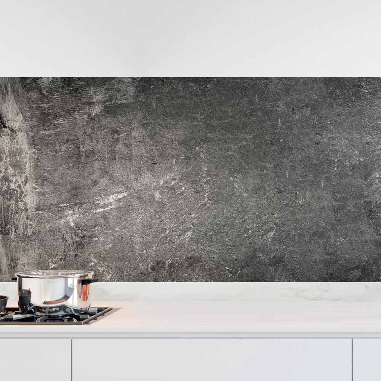 Küchenrückwand Folie Dunkler Beton - Industrielle Loft Ambiente