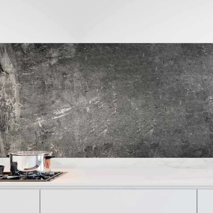 Küchenrückwand Folie Dunkler Beton - Industrielle Loft Ambiente Hauptbild 1