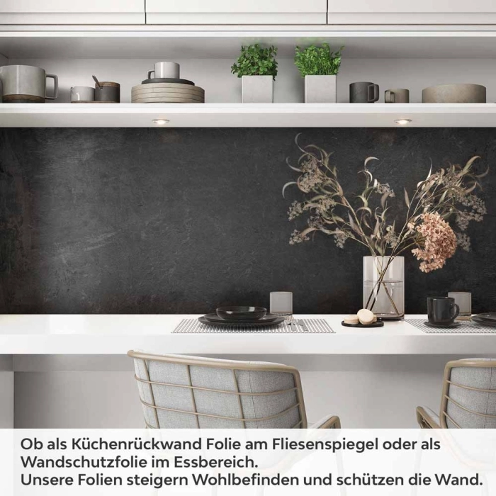 Küchenrückwand Folie Anthrazit Betonoptik - Luxus Küchendesigns Artikelbild 1