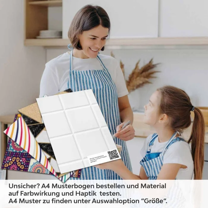 Küchenrückwand Folie Fliesenoptik - Perfekte Alternative zu echten Fliesen A4 Muster