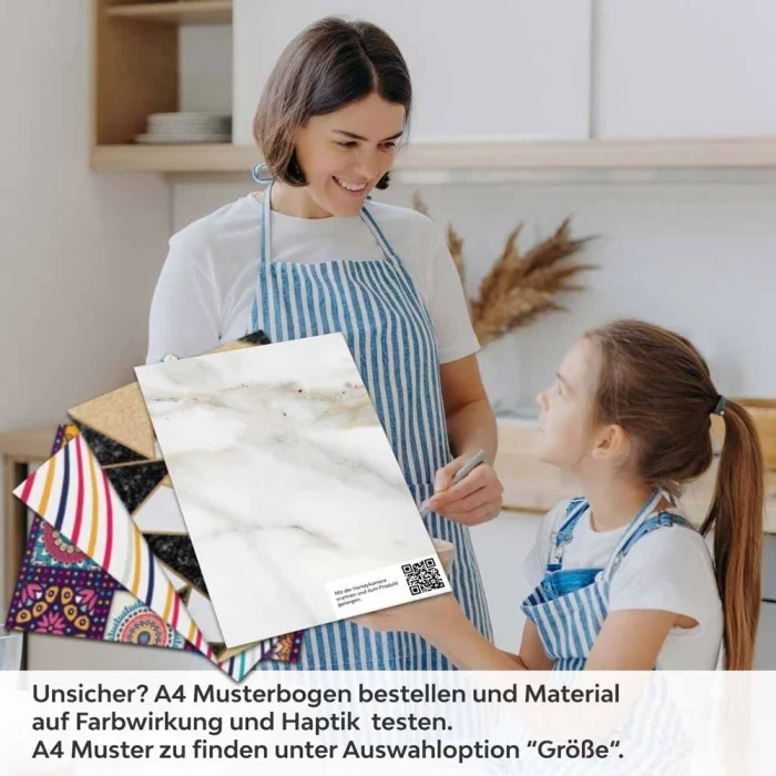 Küchenrückwand Folie Marmordesign mit grauen Adern A4 Muster