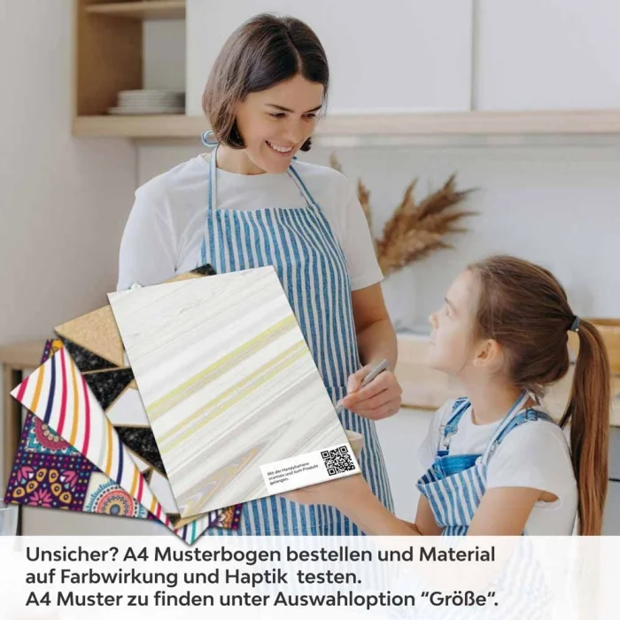 Küchenrückwand Folie Marmor-Look mit gelben Linien A4 Muster